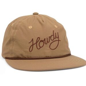 Tan 'Howdy' Embroidered KID Hat NWT